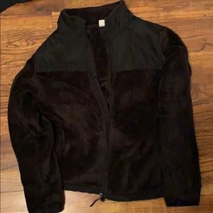 Fuzzy fall zip up jacket